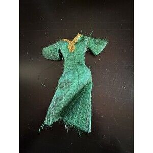 Vtg Topper Dawn Doll Fashion #716 Green Slink Gown